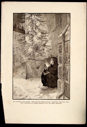 Item #36174 PRINT - Fairy Tales and Stories: "Then She Was Sitting Under a Beautiful Christmas...