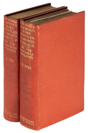 Item #36182 The Noble & Joyous Boke Entytled Le Morte Darthur Two Volumes. Shakespeare Head...