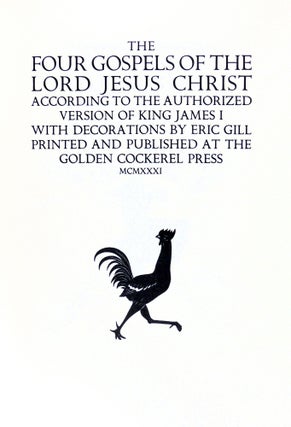 Item #36197 The Four Gospels of the Lord Jesus Christ According to the Authorized Version of King...