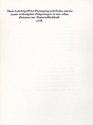 Zwei Schriften über die grundlegenden Begriffe der Naturewissenschaften (Two writings on the fundamental concepts of the natural sciences)