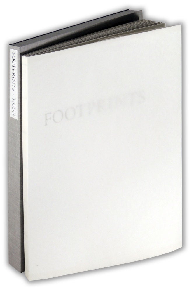 Item #36230 Footprints. Wiesedruck, Sarah Horowitz, etching, design, poem Dan Pagis, Carl Adamshick.