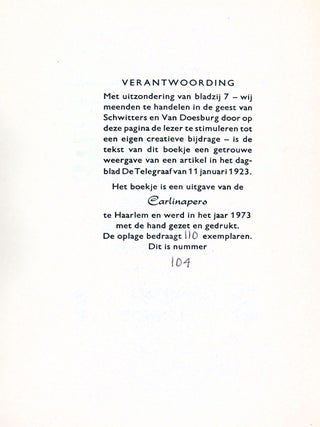 Een Rumoerige Soiree: Dada in de Residentie