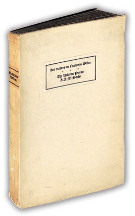 Item #36349 Les Oeuvres de François Villon. Les Lais / Le Testament / Poésies Diverses / Le...