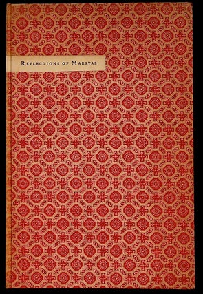Item #36373 The Reflections of Marsyas. Slide Mountain Press, William McFee