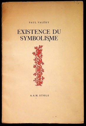 Item #36374 Existence du Symbolisme. Paul Valéry