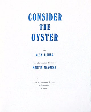 Consider the Oyster