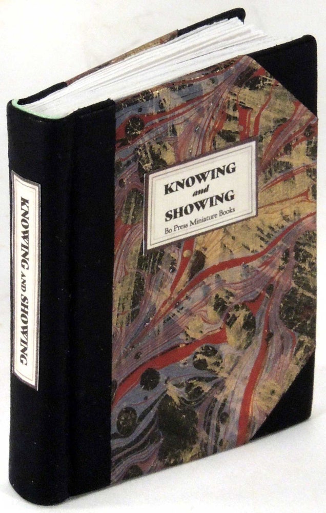 Item #36457 Knowing and Showing: The Curious History of the Illustration of Information. Bo Press Miniature Books, book artist Pat Sweet.