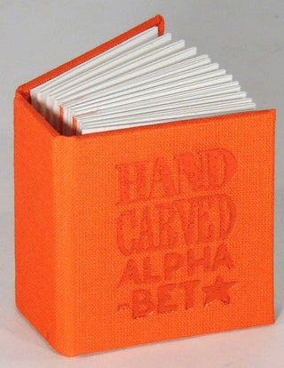 Item #36519 Hand Carved Alphabet (Miniature). Abstract Orange Press, Lauren Emeritz