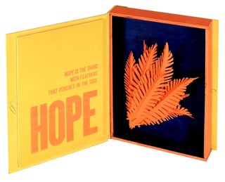 Item #36523 Hope. Abstract Orange, Emily Dickinson, book artist, Lauren Emeritz