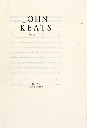 John Keats (1795 - 1821)