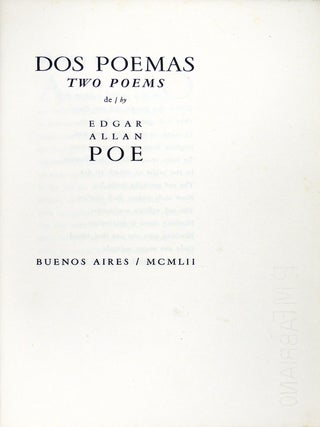 E.A. Poe: Dos Poemas / Two Poems