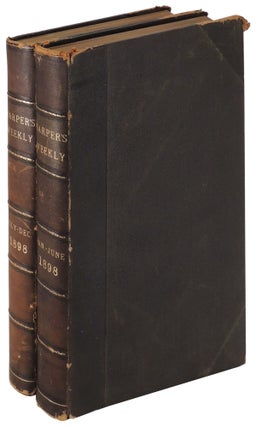 Item #36627 Harper's Weekly: A Journal of Civilization - Two volumes. Henry James, Stephen Crane,...