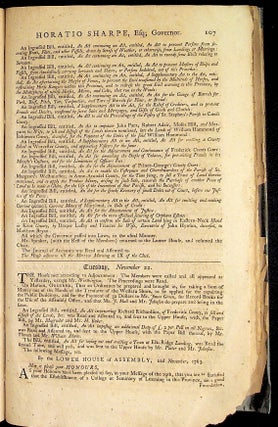 Votes and Proceedings of the Lower House of Assembly of the Province of Maryland. October, Session, 1763, Being the Second Session of thie Assembly