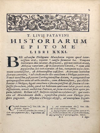 Titi Livii Patavini Historiarum ab Urbe Condita. Tomus Tertius (Tome III ONLY)