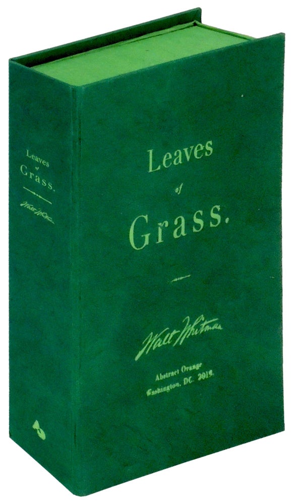 Item #36773 Leaves of Grass by Whitman: Abstract Orange Edition. Abstract Orange, Walt Whitman, book artist Lauren Emeritz.