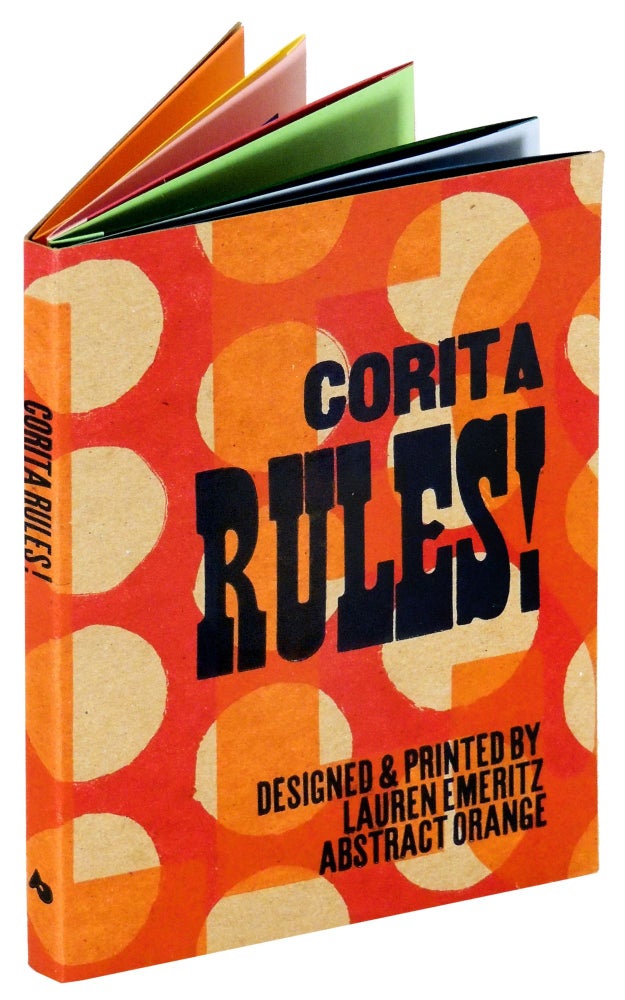 Item #36774 Corita Rules! Abstract Orange, Lauren Emeritz.