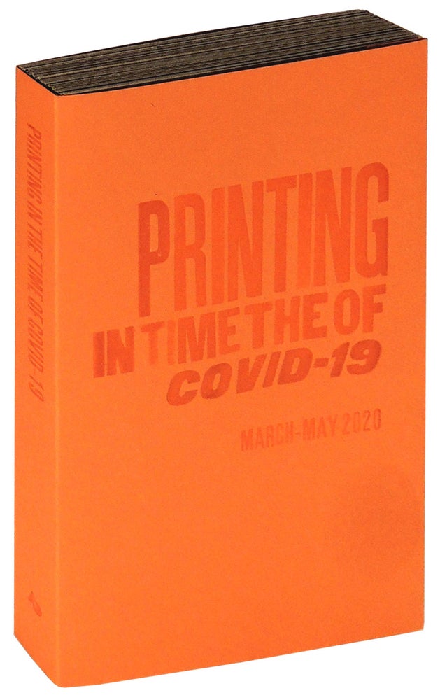 Item #36775 Printing in the Time of Covid-19. March - May 2020. Abstract Orange, Lauren Emeritz, book artist.