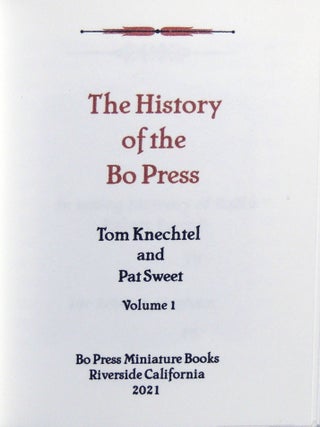 History of the Bo Press. 2 Volumes