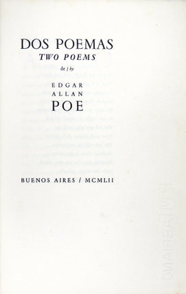 E.A. Poe: Dos Poemas / Two Poems