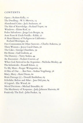 The Stone Wall Book of Short Fictions
