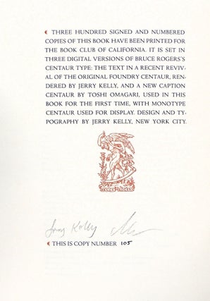 The Noblest Roman: A History of the Centaur Types of Bruce Rogers