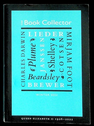 Item #36876 The Book Collector. Volume 71 Number 4. Winter 2022