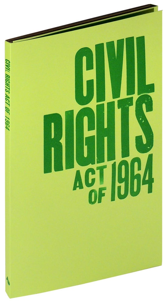 Item #36960 Civil Rights Act of 1964. Abstract Orange, Lauren Emeritz, book artist.