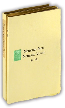 Item #37080 Memento Mori : Memento Vivere Two Volumes. Incline Press, Graham Moss, author and...