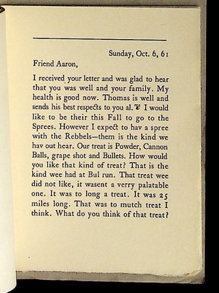A Letter to Aaron Tarr