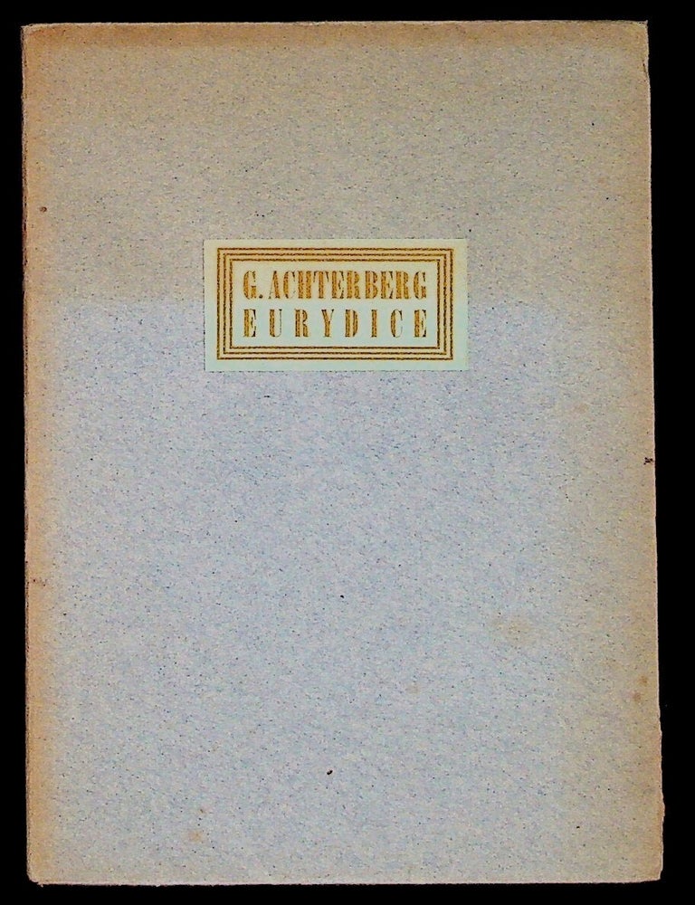 Item #37106 Eurydice. Gerrit Achterberg.