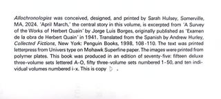 Allochronologies Three Volumes