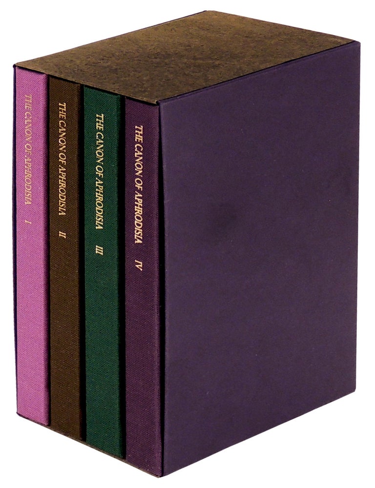 Item #37185 The Canon of Aphrodisia Four Volumes. First Bite Press, Stephanie K. Dolin, book artist, Miranda Culp, authors Jef Delman, Laurelin Gilmore.