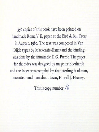 Twenty-one Years of Bird & Bull. A Bibliography, 1958 - 1979