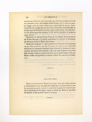 A Leaf from Francisco Palou's Noticias de la Nueva California, Mexico 1857