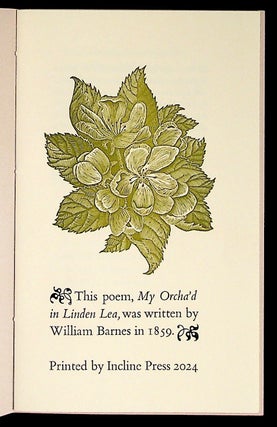 This poem, My Orcha'd in Linden Lea
