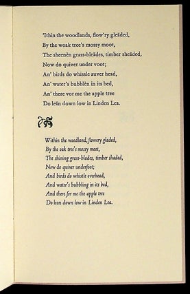 This poem, My Orcha'd in Linden Lea