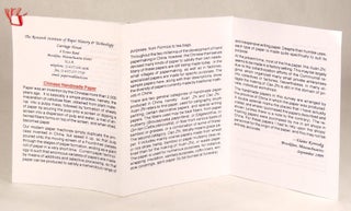 Handmade Paper in China 1982-1999
