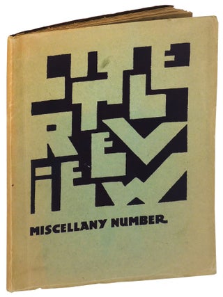 Item #37457 The Little Review: A Quarterly Journal or Art and Letters. Margaret Anderson, Ezra Pound