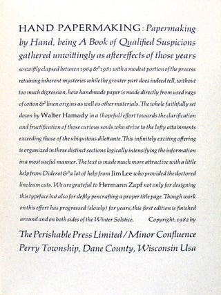 Paper-Making by Hand: A Book of Suspicions