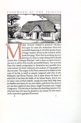 A Descriptive Bibliography of the Books Printed at The Ashendene Press MDCCCXCV - MCMXXXV