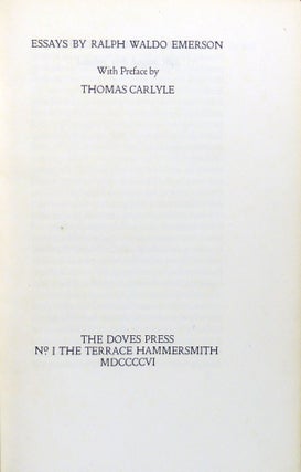 Essays by Ralph Waldo Emerson