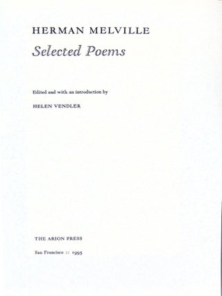 Selected Poems