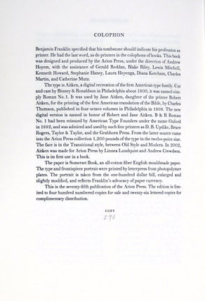 The Memoirs of Benjamin Franklin