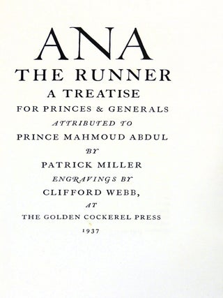 ANA the Runner: A Treatise for Princes & Generals Attributed to Prince Mahmoud Abdul