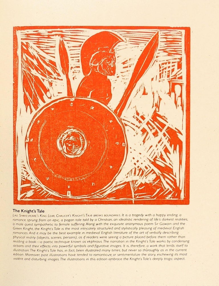 Item #37612 The Knight's Tale: From The Canterbury Tales by Geoffrey Chaucer. LaNana Creek Press, Geoffrey Chaucer, illustrations Charles Jones.