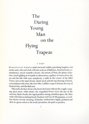 The Daring Young Man on the Flying Trapeze and Other Stories