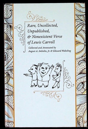 Item #37707 Rare, Uncollected, Unpublished, & Nonexistent Verse of Lewis Carroll. Lewis Carroll,...