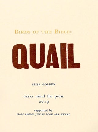 Birds of the Bible: Quail