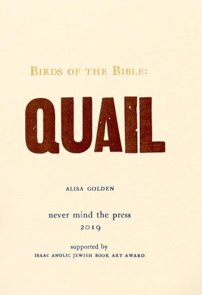 Birds of the Bible: Quail