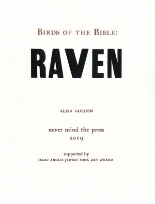Birds of the Bible: Raven